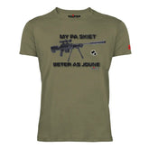Sniper Mens My Pa T-Shirt In Khaki