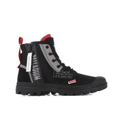 Palladuim Mens Black Pampa Hi Dare Zip Shoes