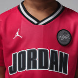 Jordan Boys MJ Sport Jersey Mesh And Short set In Black And Red