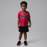 Jordan Boys MJ Sport Jersey Mesh And Short set In Black And Red
