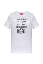 Diesel Ladies T-Reg-Zal-V2 Relaxed Womens T-Shirt In White