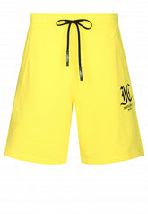 Just Cavalli 76Oade00 Cf100 Cotton Fleece Shorts Yellow