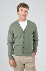 Bensherman Mens Olive Night Knit Cardigan