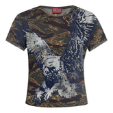 Diesel Ladies T-Uncutie-Long T-Shirt In Multicolour
