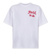 Diesel Mens T-Box Relaxed T-Shirt In White/Red
