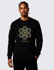 Pure Premium Mens Colmena Sweater In Black