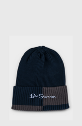 Ben Sherman Colour Block Beannie Navy