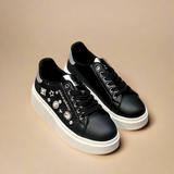 Sissy boy Black Platform Gem sneaker
