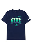 Nike Boys Gradient Collegiate T-Shirt In Navy