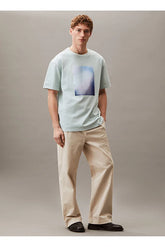 Calvin Klein Jeans Ss Rel Gradation Tee Turquoise