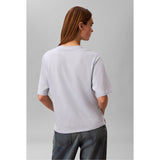 Calvin Klein Womens Seasonal Graphic Oversized T-Shirt In Light Blue