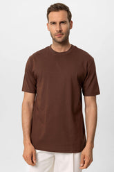 Antioch Mens Plain T-Shirt In Dark Brown