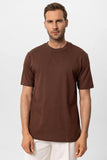 Antioch Mens Plain T-Shirt In Dark Brown