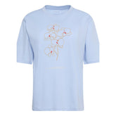 Calvin Klein Womens Seasonal Graphic Oversized T-Shirt In Light Blue