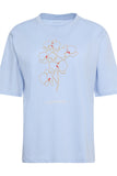 Calvin Klein Womens Seasonal Graphic Oversized T-Shirt In Light Blue