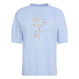 Calvin Klein Womens Seasonal Graphic Oversized T-Shirt In Light Blue