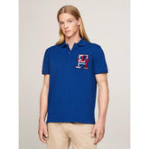 Tommy Hilfiger Mw348420 Mens Bagde Reg Polo Shirt Blue