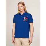 Tommy Hilfiger Mw348420 Mens Bagde Reg Polo Shirt Blue