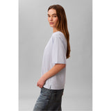 Calvin Klein Womens Seasonal Graphic Oversized T-Shirt In Light Blue