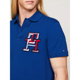 Tommy Hilfiger Mw348420 Mens Bagde Reg Polo Shirt Blue