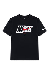 Nike Boys Spliced Swoosh T-Shirt In Black