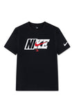 Nike Boys Spliced Swoosh T-Shirt In Black