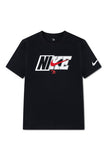 Nike Boys Spliced Swoosh T-Shirt In Black