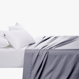 Cotton Co 400 Thread Fitted Sheet Extra Depth In Grey