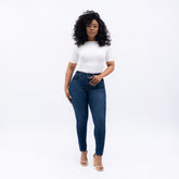 Levis Womens Curvey Skinny Jeans In Dark Blue