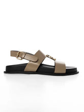 Polo Genuine Leather Moulded Trim Sandal Taupe