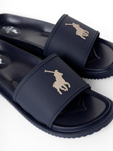 Polo Mens Big Pony Pool Sandals In Navy