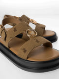 Polo Kids Moulded Trim Sandals In Stone