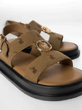 Polo Kids Moulded Trim Sandals In Stone