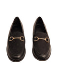 Polo Womens Jacquard Monogram Loafer In Black