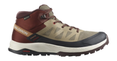 Salomon Mens Outrise Mid Gtx Shoes In Safari/Burnt Henna/Fiery Red