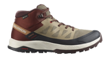 Salomon Mens Outrise Mid Gtx Shoes In Safari/Burnt Henna/Fiery Red