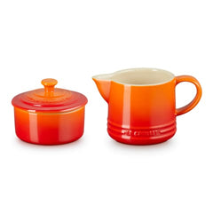 Le Creuset Cream & Sugar Set Flame