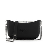 Fenn Gun Metal Chain Tote Bag In Black