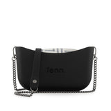Fenn Gun Metal Chain Tote Bag In Black