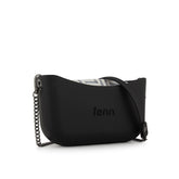 Fenn Gun Metal Chain Tote Bag In Black