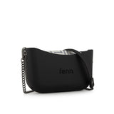 Fenn Gun Metal Chain Tote Bag In Black