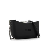 Fenn Gun Metal Chain Tote Bag In Black