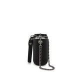Fenn Gun Metal Chain Tote Bag In Black