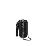 Fenn Gun Metal Chain Tote Bag In Black