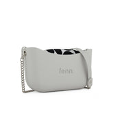 Fenn Silver Zip Tote Bag In Grey