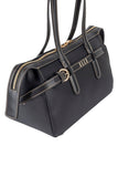Elle Belt Buckle Tote Bag In Black