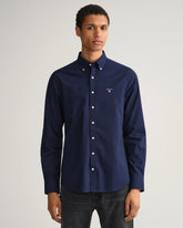 Gant Slim Broadcloth Bd Shirt In Navy