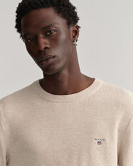Gant 8030140 D1 Rib Texture C Neck Cream
