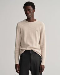 Gant 8030140 D1 Rib Texture C Neck Cream