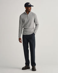 Gant 8030141 D1 Rib Texture Halfzip Grey